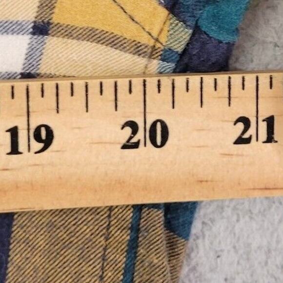 Eddie Bauer Flannel Hooded Jacket Womens S Blue Plaid Button Up Pockets Outdoor - Picture 8 of 9